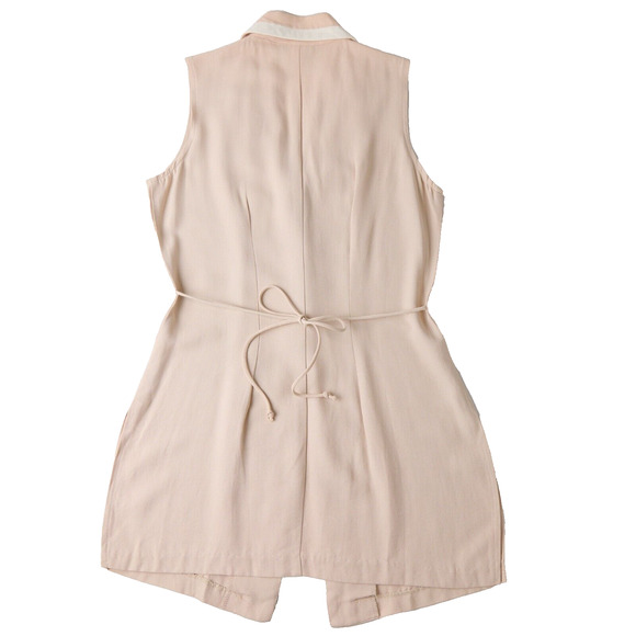 VTG 90s Breakin’ Loose Sleeveless Tunic Vest Sz 4 Button Minimalist Academia - Picture 2 of 10